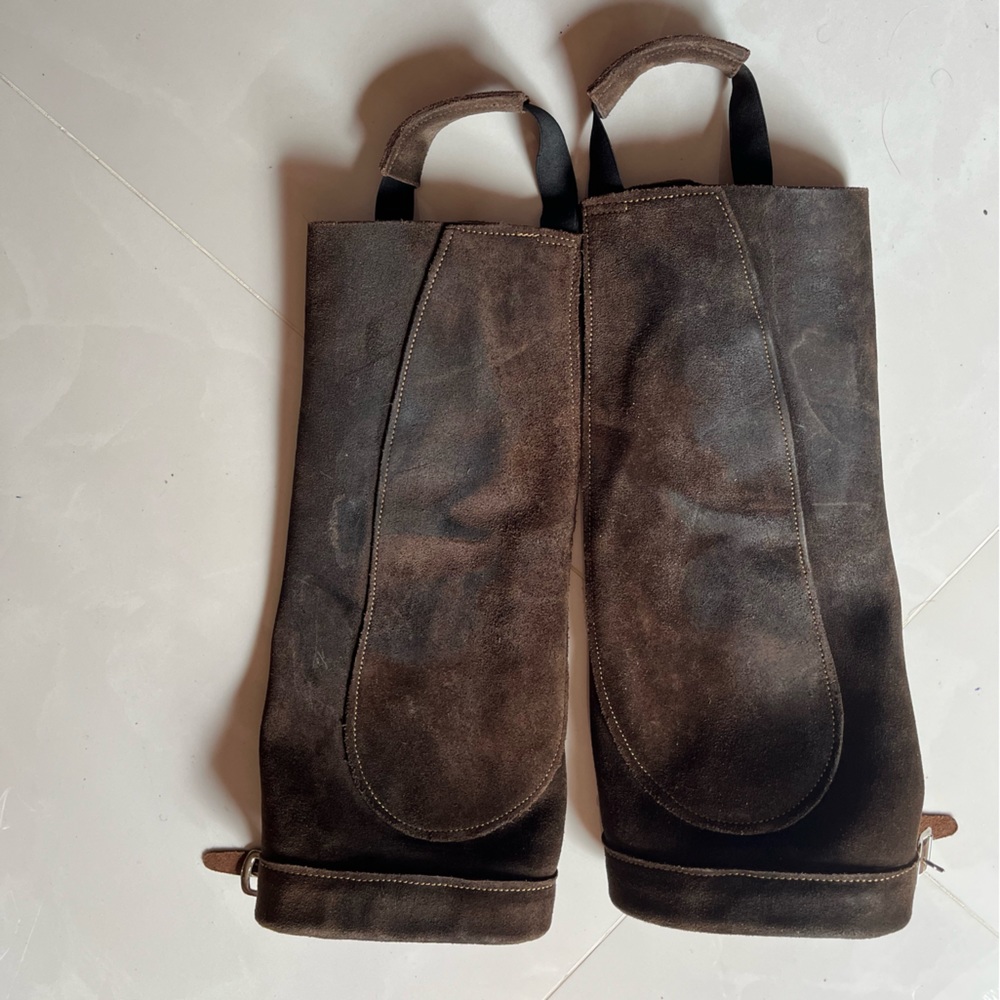 Brown Suede Women's Half Chaps - Unbranded